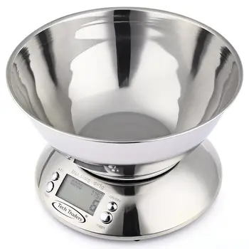 

5KG/22lbs Stainless Steel Bowl Kitchen Food Scale with temperature, LCD display, Countdown function, timer