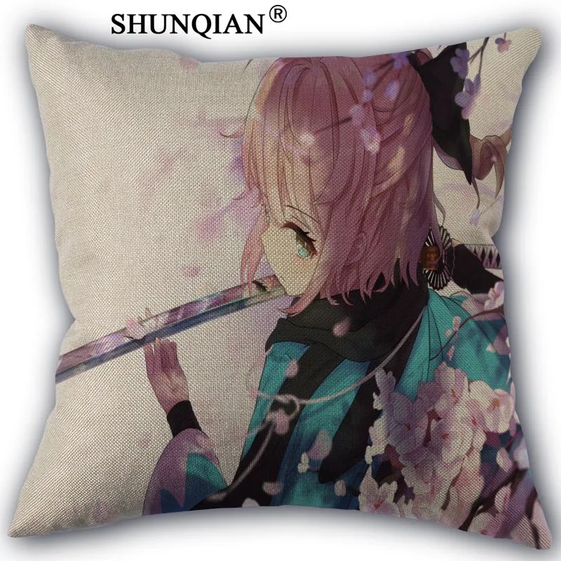 pillow cases Наволочка Baka to test to Shoukanjuu, Наволочка на заказ, односторонняя наволочка, хлопок, лен, 18X18 дюймов, домашний текстиль, наволочка - Цвет: pillow cases