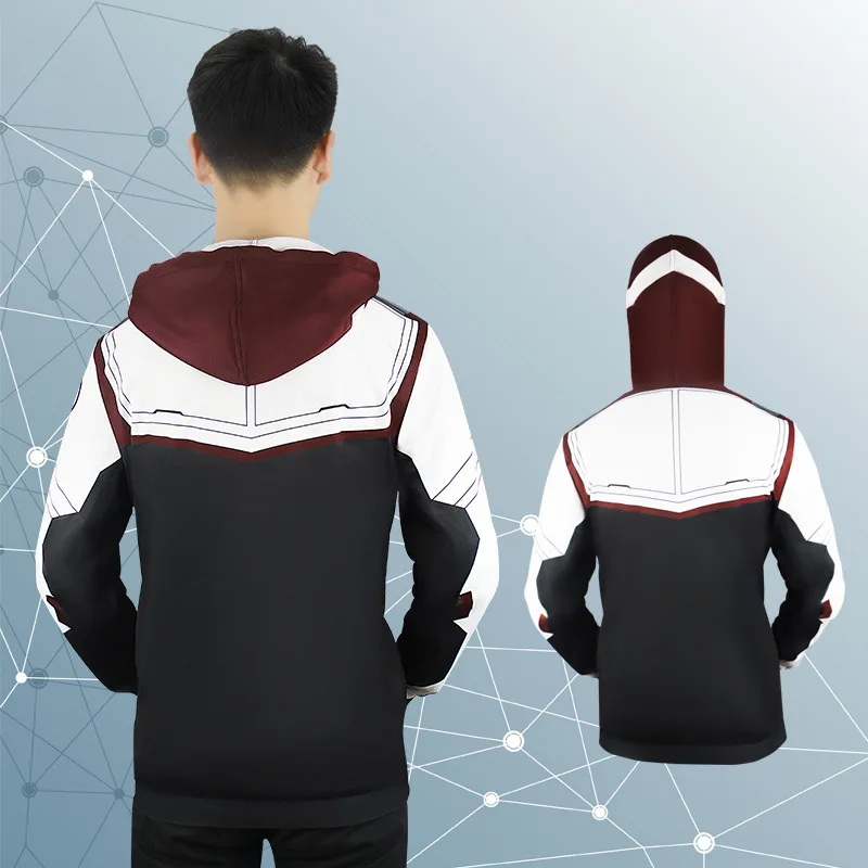 Hoodie Cosplay Avengers Endgame Quantum Realm Sweatshirt Jacket Advanced Tech Costumes Avengers End Game Hood Superhero Hoodies