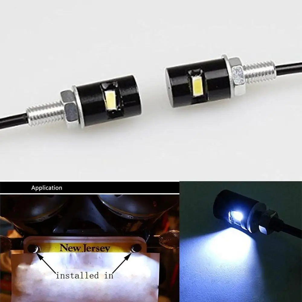 

SANVI Free Shipping Super Bright Hot Selling Car Motorcycle LED License Plate Screw Blot Light Lamp Bulb White