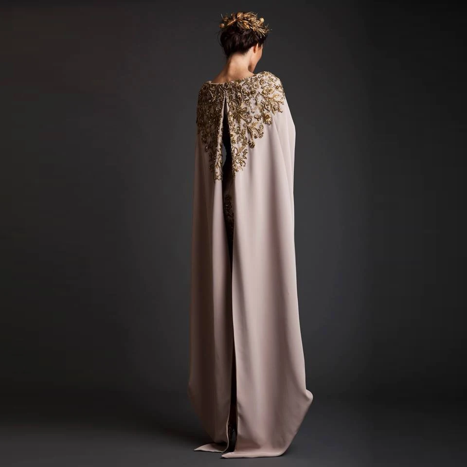 Krikor Jabotian,, вечерние платья, атласное, узкое, с аппликацией из бисера, с запахом, Hi-Low, вечернее платье для выпускного вечера, платья для матери невесты