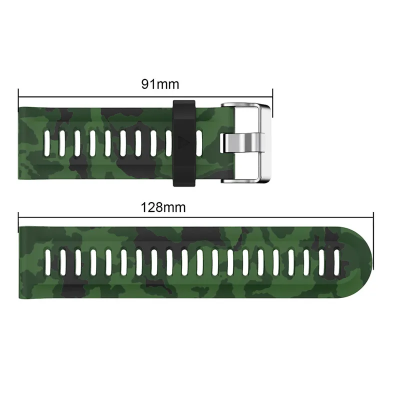 6 цветов браслет с металлической пряжкой для Garmin Fenix 3 HR Военный Зеленый Камуфляжный Печатный силиконовый спортивный ремешок для Fenix 5x - Цвет: 5