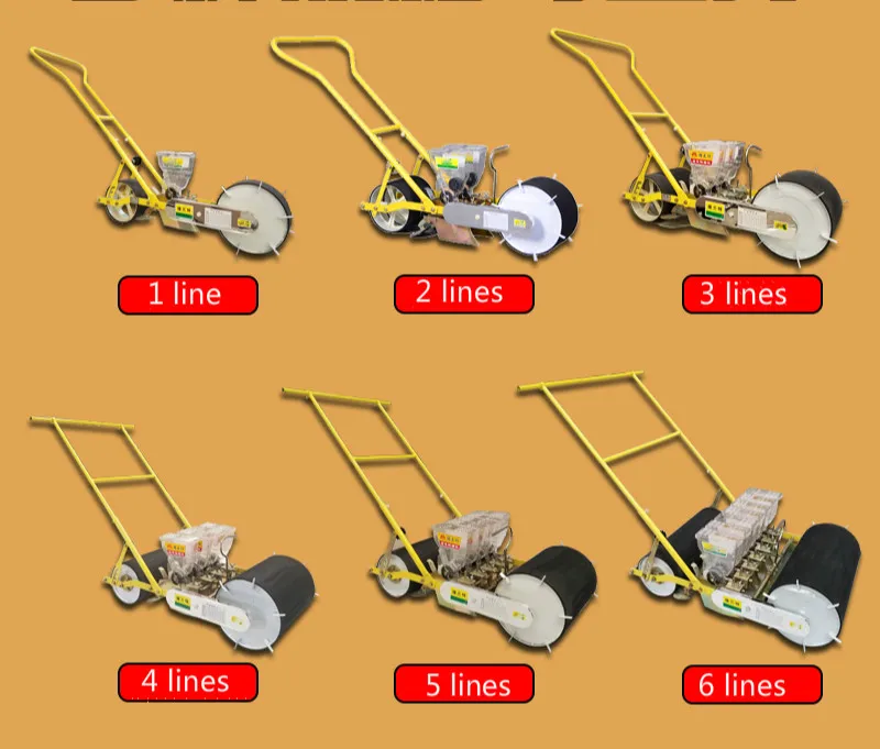 Ручной Сеятель 4 линии овощей моркови шпинат рапса моркови женьшеня шпинат капусты колесо машина семена растений инструмент