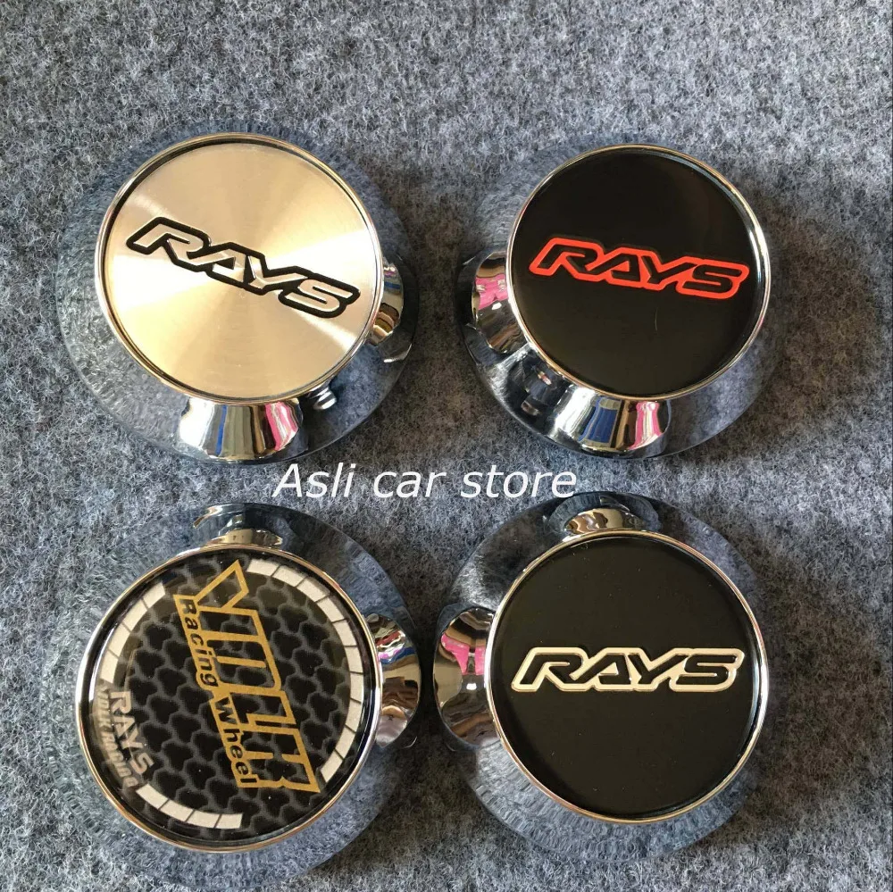 

4 x Japan ADVAN Racing RAYS 45mm Emblem Badge Logo 65mm 68mm Alloy Wheel Center Hub Caps Cover