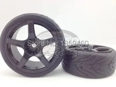 4 Pz 1/10 Touring Pneumatici Wheel Rim W5S3Nk (Materiale Nero) 3Mm Offset Misura Per 1:10 Touring Auto 1/10 Pneumatico