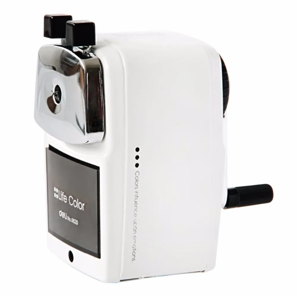 

Hot-selling Deli 0620 Full Metal Shell Pencil Machine Hand Pencil Sharpener High Quality WithMetal Backet