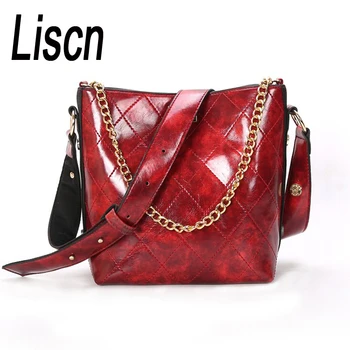 

Women's bag luxury designer design bucket bag fashion high quality rhombic shoulder shoulder Messenger bag 2019 new