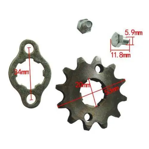 420 12T 20mm Front Engine Sprocket for Chinese Pit Bikes And Atvs 125cc Lifan