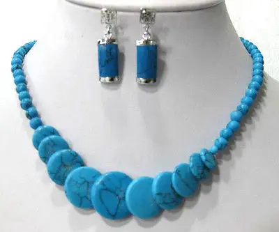 

FREE SHIPPING3 colors! fancy turquoise/tiger eye stone/gold sand stone necklace earring set (A0503)