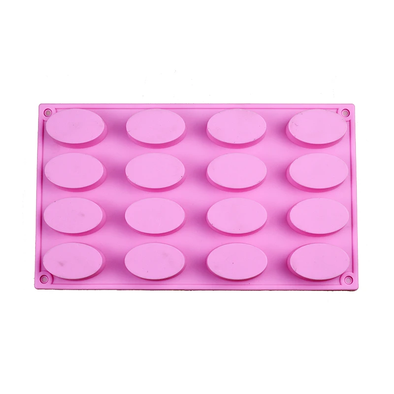 

Silicone Soap Mold for Handmade Soap Making Forms Oval Shape Chocolate Candy Mould DIY Cake Baking Tool