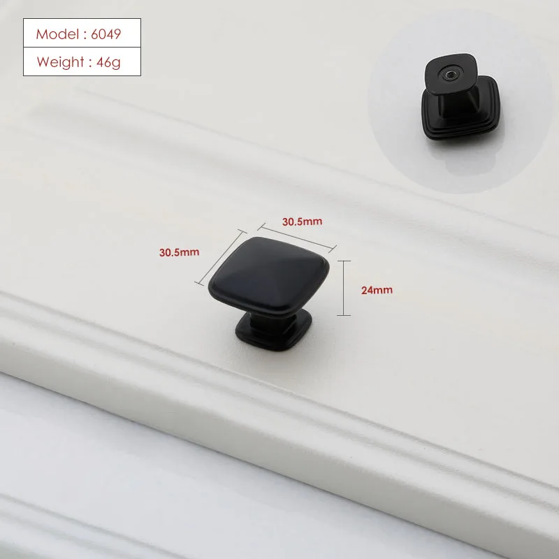

Square Solid Handle Durable Black Zinc Alloy Door Handle Drawer Kitchen Cupboard Cabinet Drawer Pull Knobs for Furniture Square