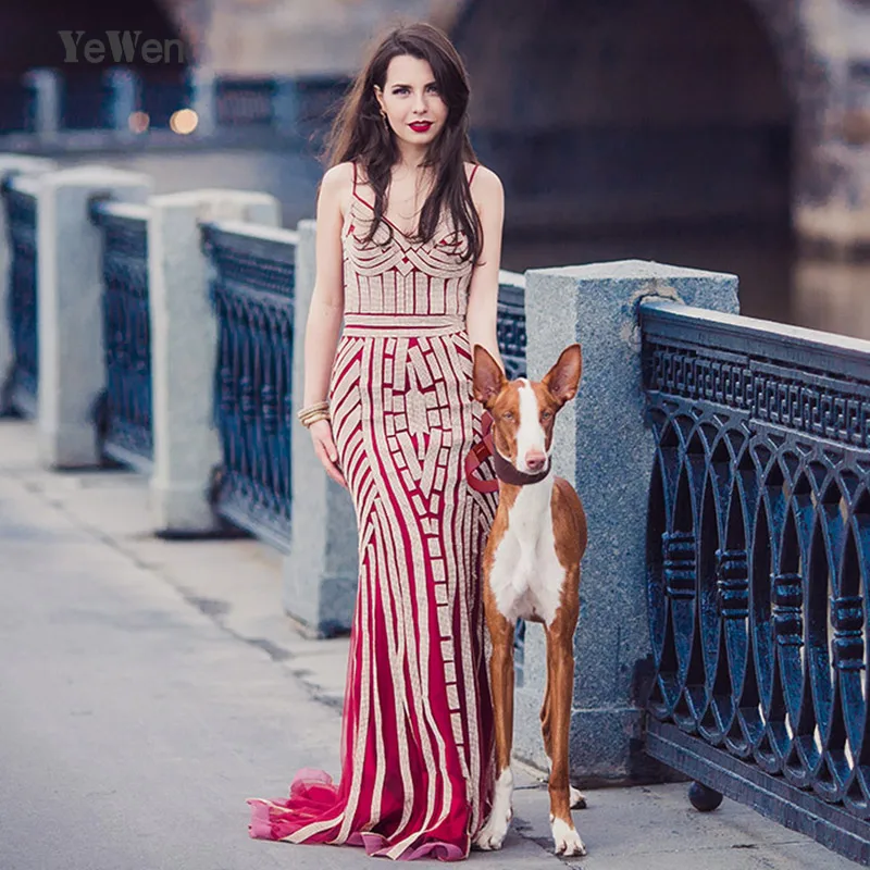 Robe De Soiree Mermaid Evening Dresses Long Party Gold Red Royal Blue Crystal African Formal Prom Dresses Evening Gown 2019
