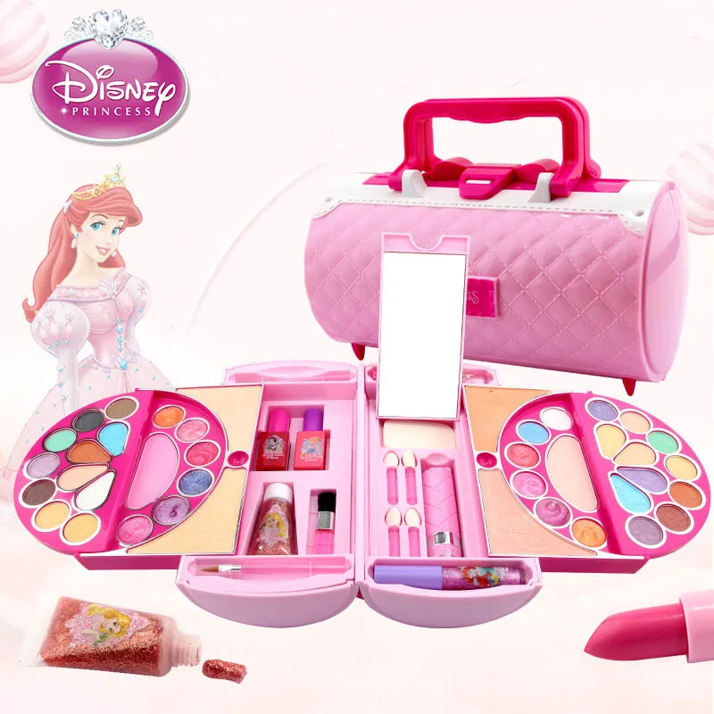 Disney-Set de maquillaje de princesa para niñas, juguetes de belleza de  moda, bolsas de maquillaje portátiles, regalos de cumpleaños para casa _ -  AliExpress Mobile