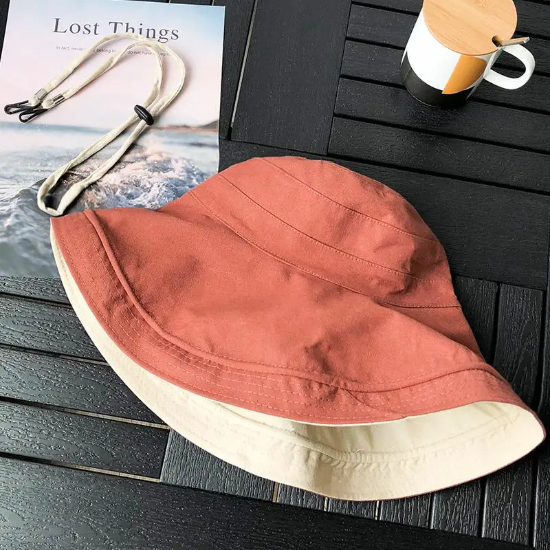 COKK, летние шляпы для женщин, женская Рыбацкая Кепка, широкая широкополая шляпа с кантом, женская пляжная шляпа от солнца, Солнцезащитная шляпа для отдыха, корейский стиль - Цвет: old red