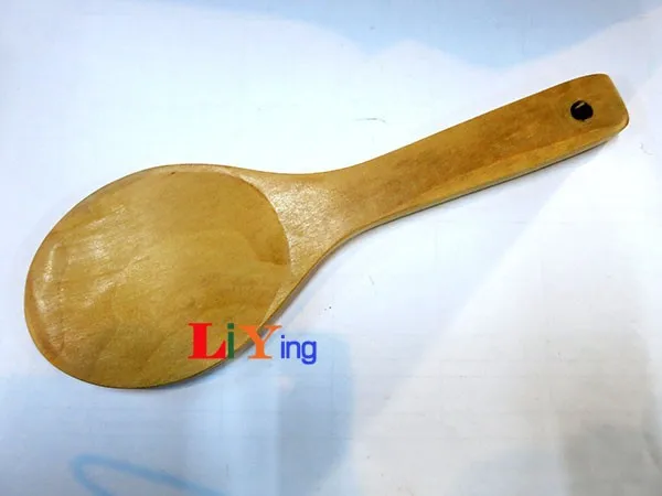 2 шт. набор деревянная лопатка для жарки кухонная кулинарная ложка натуральный бамбук ложка-Лопатка для риса с крюком столовые приборы кухонные инструменты