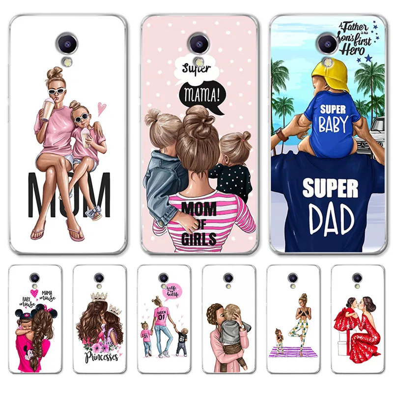 

Luxury cartoon Baby Mom Girl Queen Woman For Meizu M3S M5 M5S M5C M6 M3 M5 M6 Note U10 U20 phone Case Cover Coque Capinha Etui
