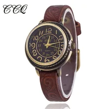 Reloj Vintage de cuero de vaca de alta calidad, reloj de pulsera antiguo para mujer, reloj de cuarzo casual, reloj femenino BW1353