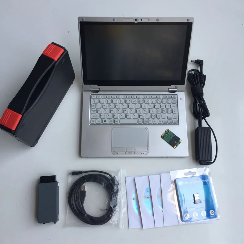 Авто диагностический инструмент vas5054a с oki vas 5054a odis v5.13 полный чип SSD engineer v8.1.3 в CF-AX2 I5 8G используется ноутбук