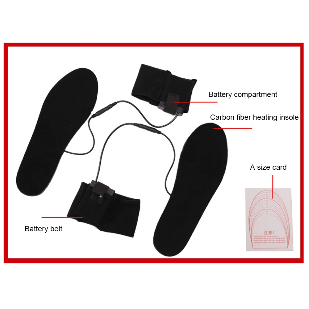 4,5 в углеродное волокно батарея с подогревом теплая обувь стелька ноги электрическая стелька для женщин и мужчин зимняя теплая стелька
