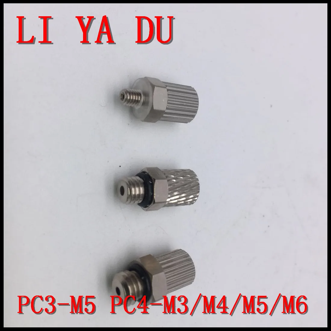 

20PCS PC3-M5 PC4-M3 PC4-M4 PC4-M5 PC4-M6 mini connector screw through Quick Fitting Fast twist joint 3MM 4mm Tube M3 M4 M5 M6