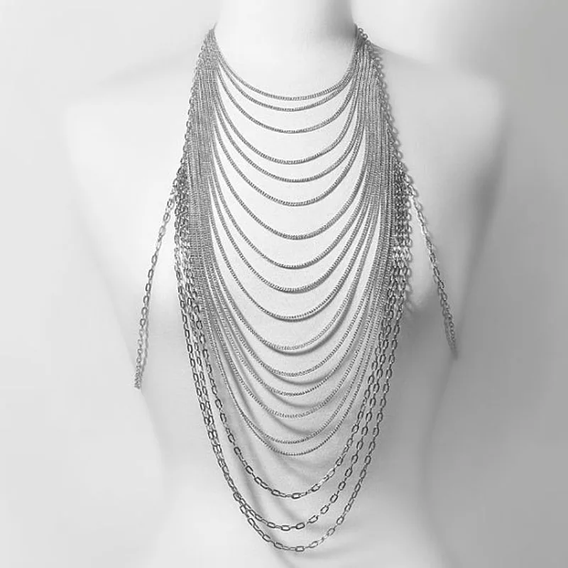 

Fashion present Bikini Crossover Waist Belly Harness new Tassel Body Chain chaine bijou corps sexy Necklace Jewelry