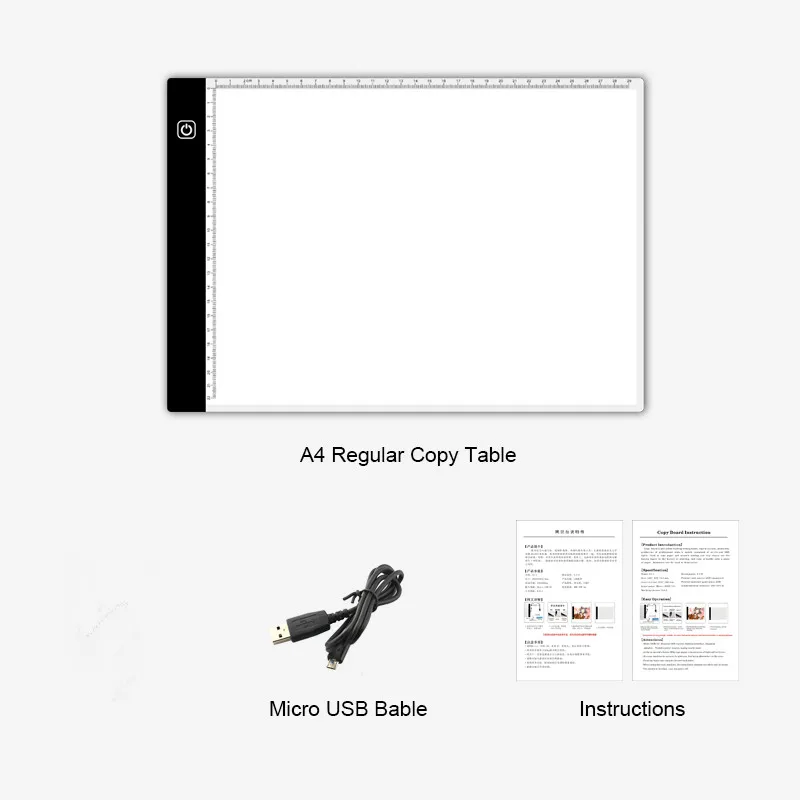 A4 светодиодный световой короб графический планшет Tracer цифровой планшет Рисование лист для копирования доска Artcraft эскиз исправление горный хрусталь