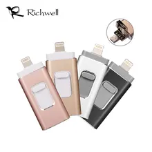 Richwell Lightning OTG флэш-накопитель для iPhone X 8 7 6 6s 5 5S ipad ручка привода HD memory stick OTG Micro U диск 8 ГБ 16 ГБ 32 ГБ 64 ГБ