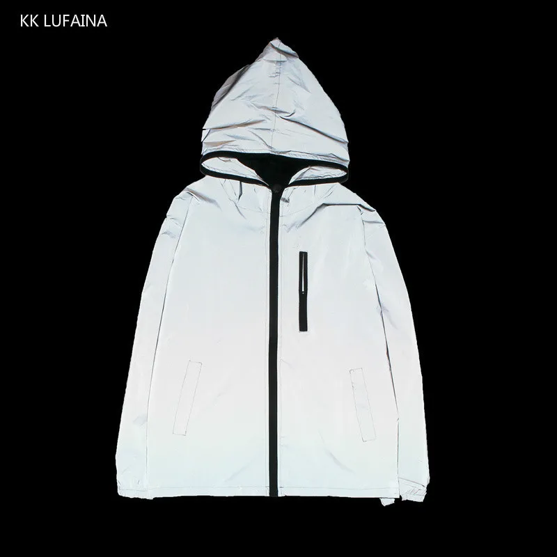 Светоотражающая Женская куртка 3м 5xl 4xl ветровка флуоресцентные куртки с