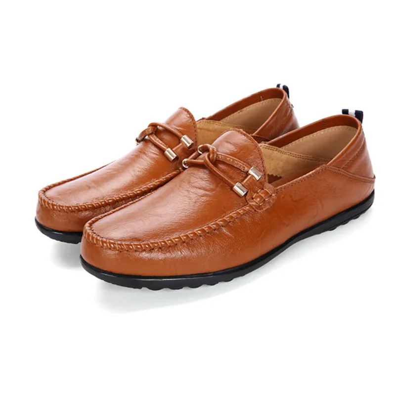 marron Noir Mocassins B1006 Casual Mocassin Chaussures Appartements En Cuir Hommes Sur Véritable Homme jaune Chaussure Glissement 6OqRTR