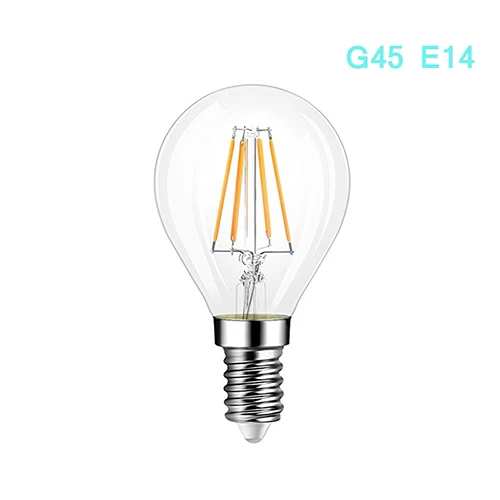 Светодиодный лампы E27 светодиодный светильник E14 светодиодный 220V E27 лампы B22 230V лампа накаливания Эдисона лампа E14 Винтаж Свеча светильник люстра лампа накаливания - Испускаемый цвет: G45 E14