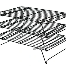 3 слоя антипригарное покрытие стали Торт Cookie Печенье Хлеб охлаждение rack чистый коврик держатель сухой кулер для дома выпечки кухонная утварь