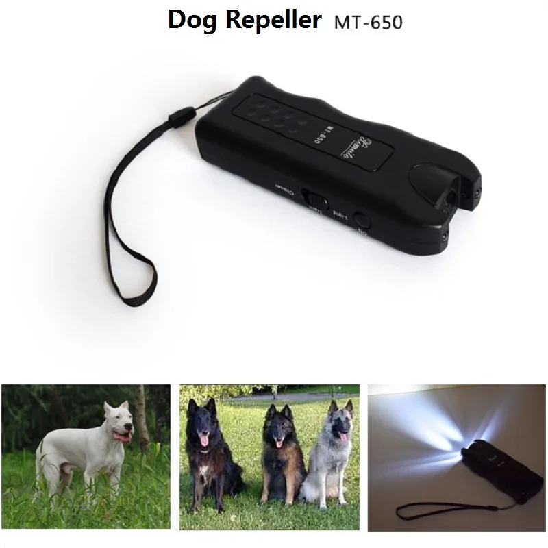 

Dog Repeller Anti Barking Stop Bark Training Device Trainer LED Ultrasonic 3 in 1 Anti Barking Ultrasonic Without 9V Battery