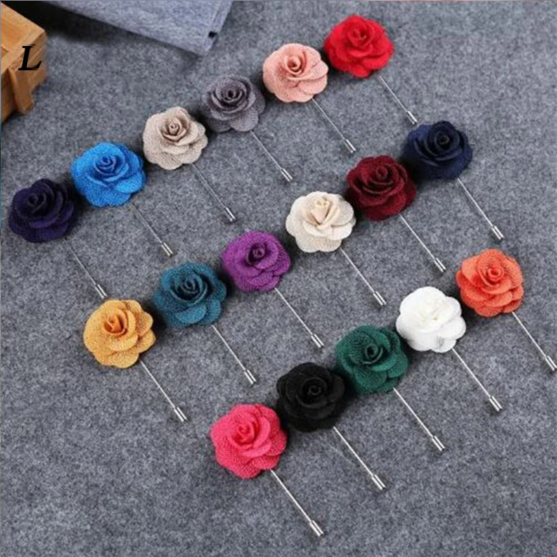

New Lapel Flower Daisy Handmade Boutonniere Stick Brooch Pin Men Cool Beautiful Accessories in Party Wedding 10