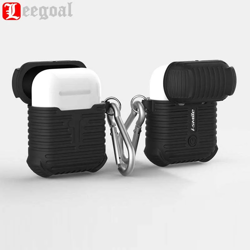 Leegoal Silicone Case For Airpods Soft TPU Cover Ultra Thin Protector Apple for Air Pods Earphone With Anti-lost Hook | Электроника