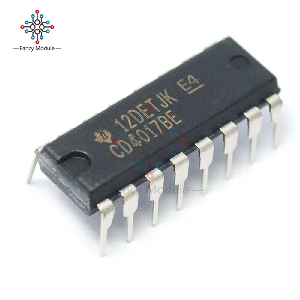 

20Pcs CD4017 CD4017BE 4017 DIP-16 DECADE COUNTER DIVIDER IC