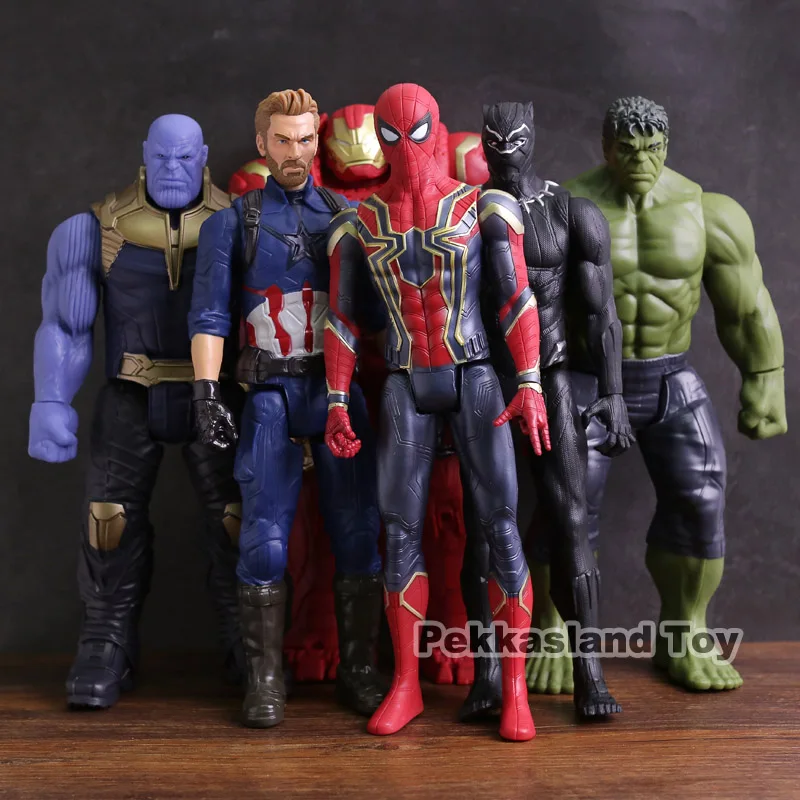 

Avengers Infinity War Titan Hero Series Thanos Iron Spider Captain America Black Panther Hulk Hulkbuster Action Figure Toy 12"