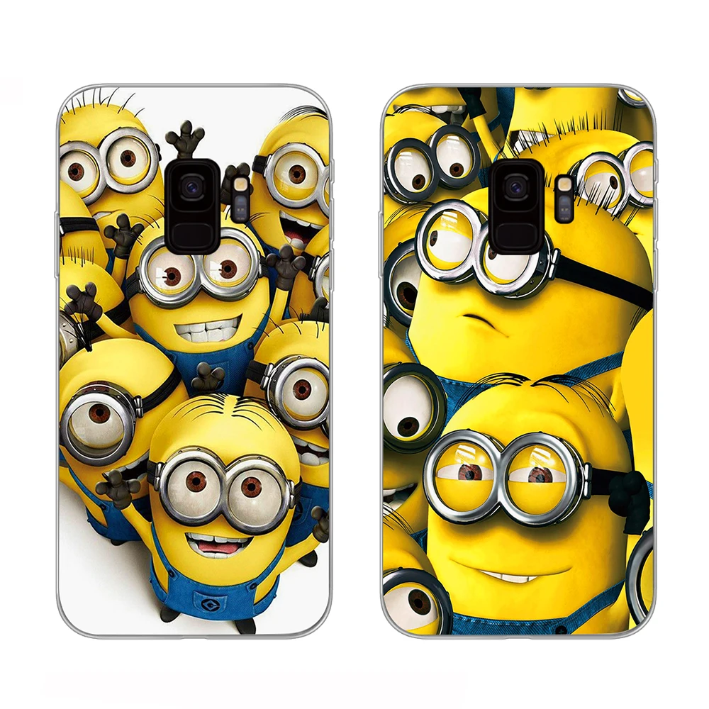 Cute Minions cartoon Phone Case for Samsung Galaxy S10 S10E S8 Plus S6 S7 Edge S9 S10e Plus Cover