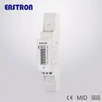 10 ชิ้น SDM120D, MAX 45A, 220/230 V, เดี่ยวเฟสสองสาย Din Rail Energy Meter, จอ lcd Pulse เอาต์พุต NON กลาง