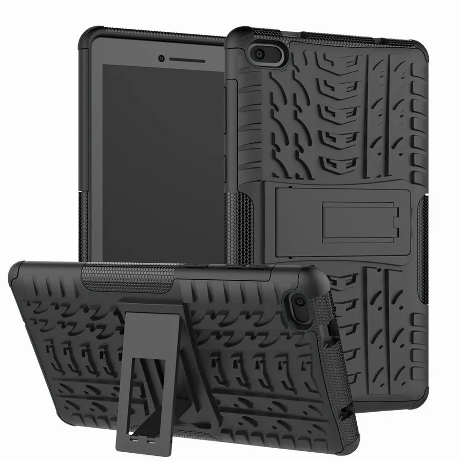 

20pcs/lot ShockProof Heavy Duty Rugged Armor Hybrid PC+Silicone Case With Kickstand For Lenovo Tab E7 7.0 inch TB-7104