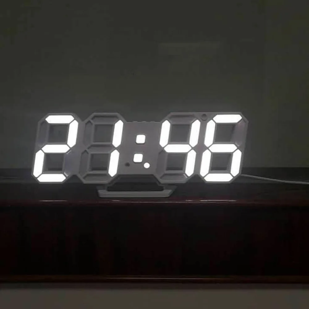 

2017 Special Colorful LED Display Digital Clock Modern Design Home Office Electronic Desk Clock With Alarm and Snooze Function