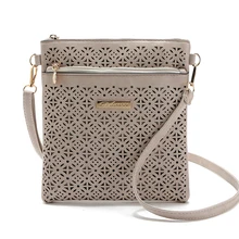 2016 Small Casual font b women b font messenger bags PU hollow out crossbody bags ladies