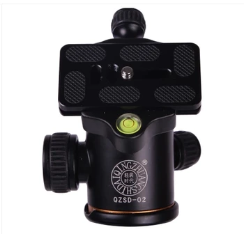 

QZSD-02 Aluminum Tripod Ball Head Ballhead + Quick Release Plate Pro Camera Tripod, Max load to 15kg