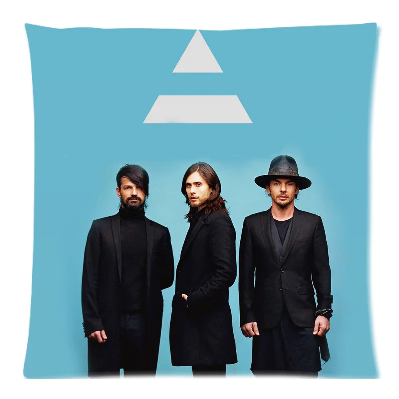 

Customized Sofa Cushion Cover 30 Seconds To Mars Throw Pillow Case Decorative Cotton Line Cushion Case Home Decor 45X45CM