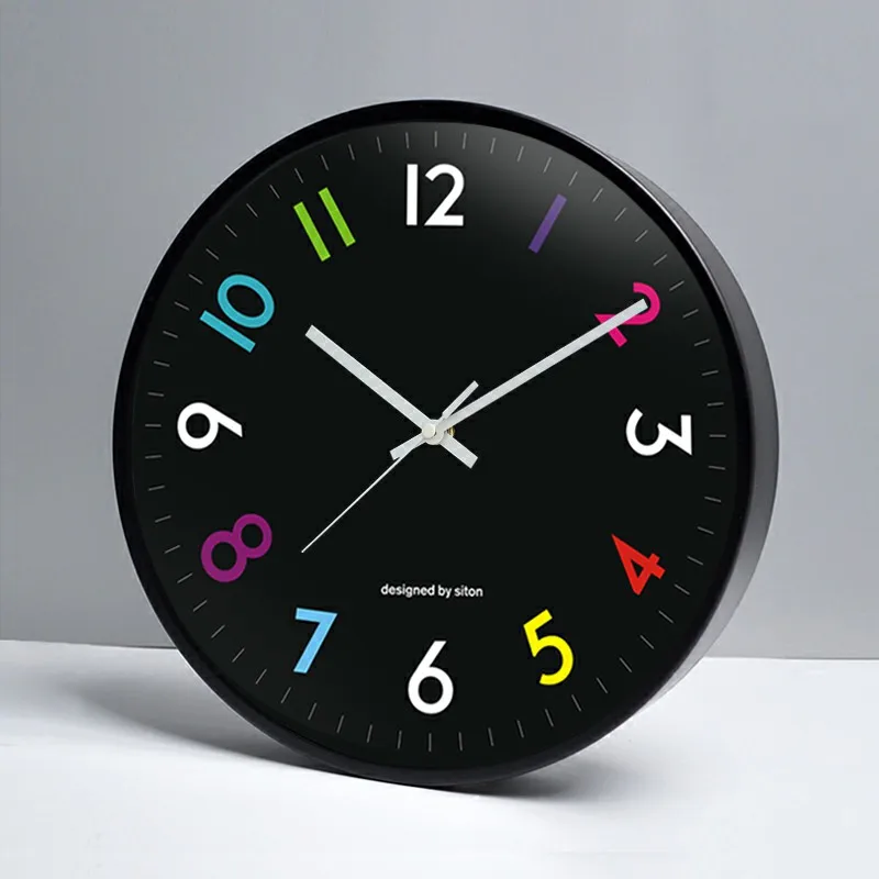 Мода настенные часы Гостиная украшения Reloj в сравнению Цвет номер металла границы современный Спальня офисные малыша Спальня - Цвет: Белый