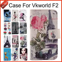 Ailishi фабрики! Мультфильм Окрашенные кожаный чехол флип для vkworld F2 случае эксклюзивный 100% специальный телефон кожного покрова + отслеживания