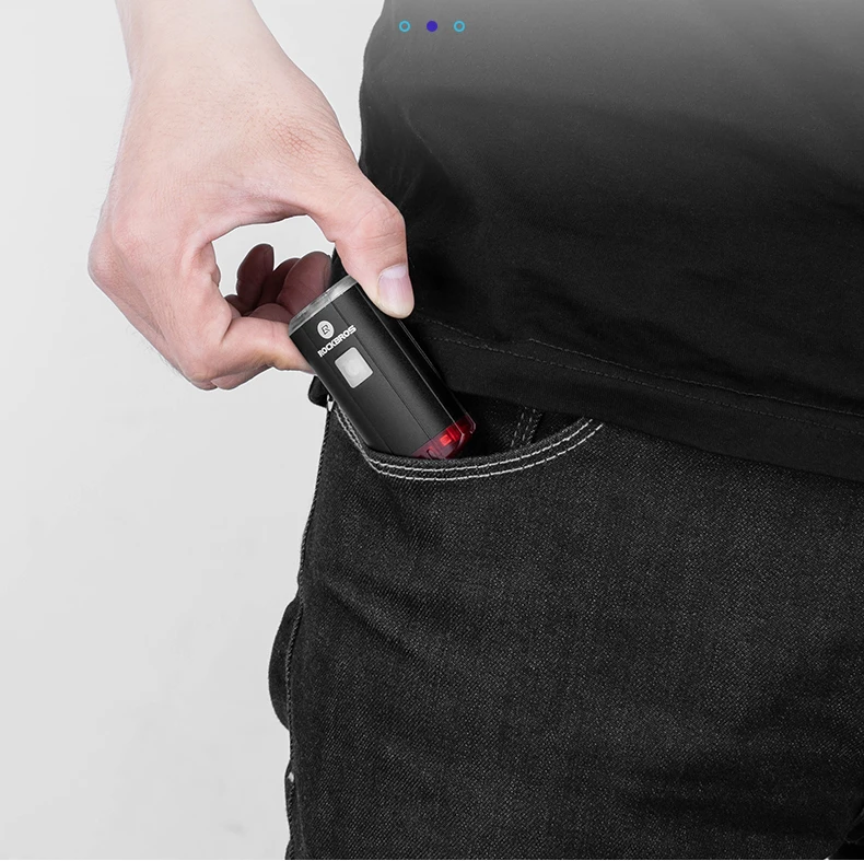 Flash Deal ROCKBROS Bike Light 100 Lm Bicycle Front Rear Light Lamp USB Charging Flashlight Bicycle Lantern Headlight Bicycle Accessories 13