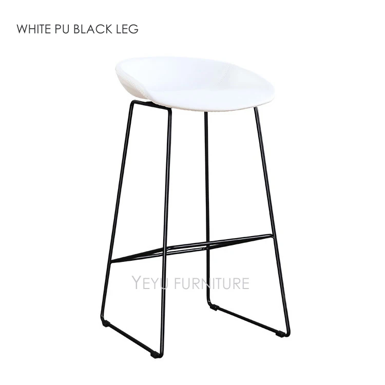 WHITE PU BLACK LEG