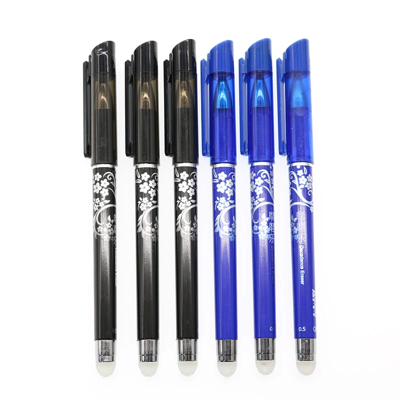 

1pc Magic Erasable Gel Pen 0.5mm Refill Blue Black Ink Children Students Learning Writing Stationery School Office Supplies