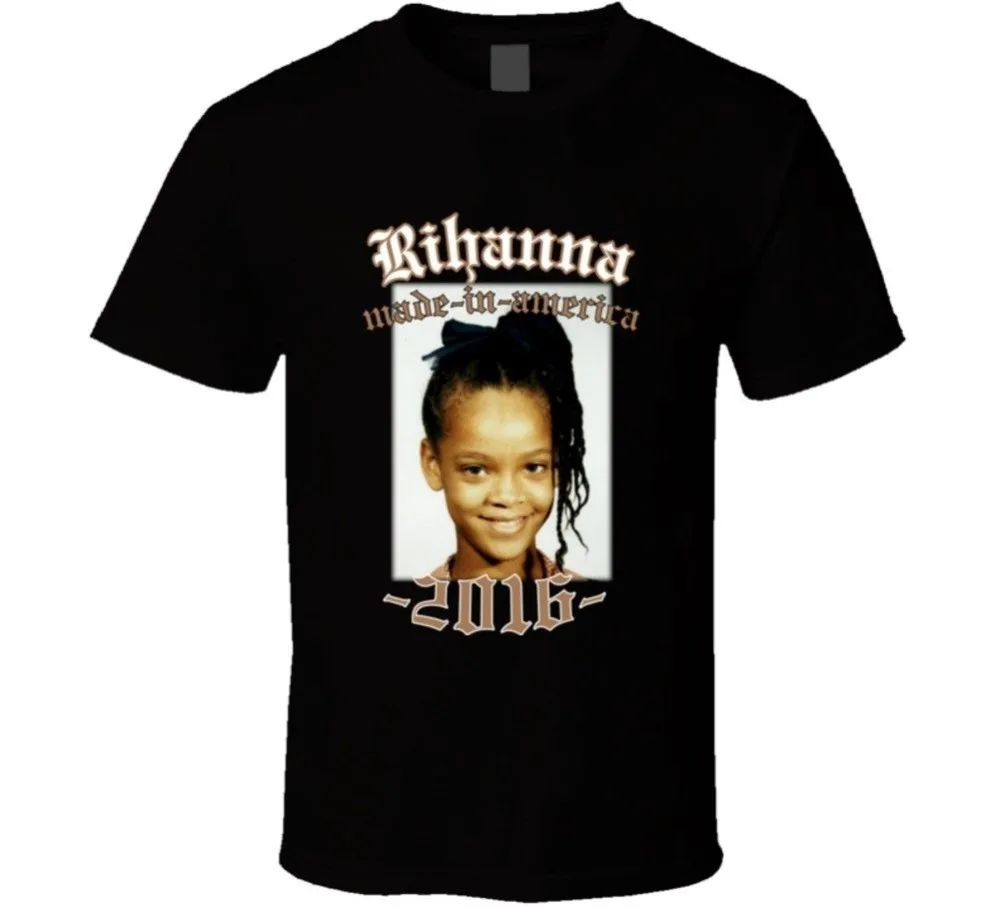 

New Funny Brand Clothing Men'S Crew Neck Short Short Rihanna Made In America T Shirts