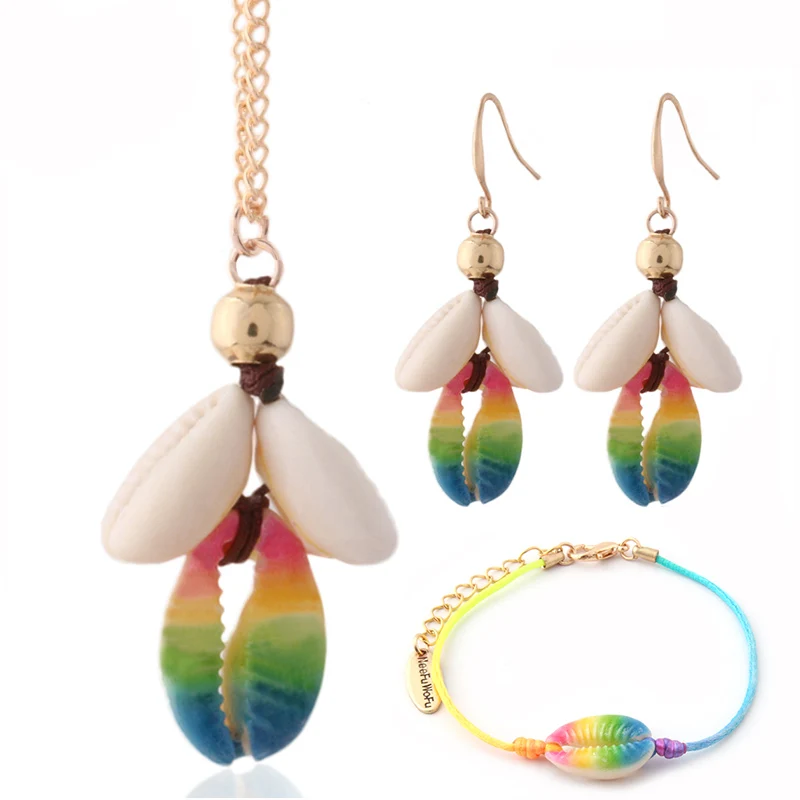

NeeFu WoFu Drop shell Earring brand Earrings Dangle Brand Large Long Brinco Colored color shell Ear Oorbellen korean earrings